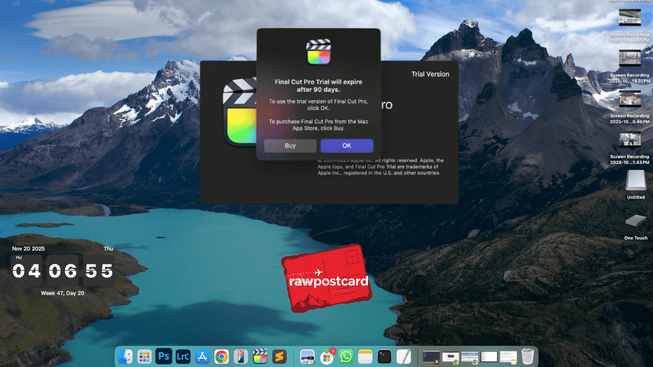 How to extend final cut pro trail