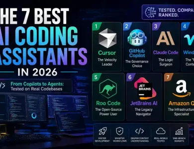 Comparison of the best AI coding assistants in 2026 including Cursor, GitHub Copilot, Claude Code, Windsurf, Roo Code, JetBrains AI, and Amazon Q