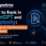Featured image for an AI search optimization guide showing Digitpatrox branding, ChatGPT and Perplexity references, and visual elements representing AI retrieval, citations, and search visibility.