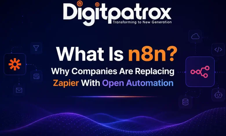 Digitpatrox featured image about n8n vs Zapier and the rise of open automation workflows in 2026