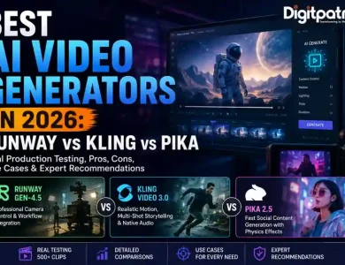 Comparison of the best AI video generators in 2026 featuring Runway Gen-4.5, Kling VIDEO 3.0, and Pika 2.5 with production testing, features, and use cases.